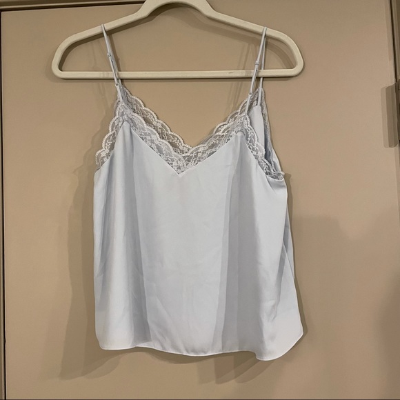 Like New Aritzia Babaton Ambre Lace Camisole Powder Blue Medium - Picture 2 of 5